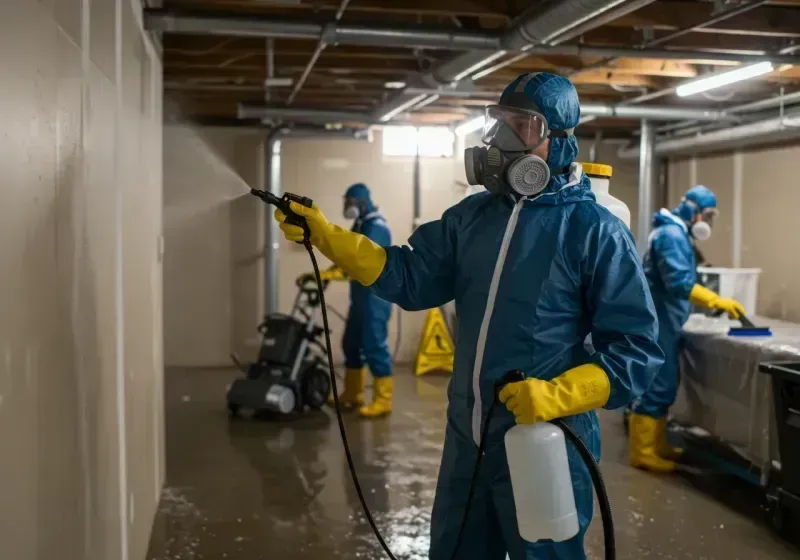 Basement Sanitization and Antimicrobial Treatment process in East Los Angeles, CA